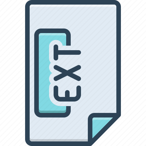 Ext, file, folder, format, alphabet, file format, document icon - Download on Iconfinder