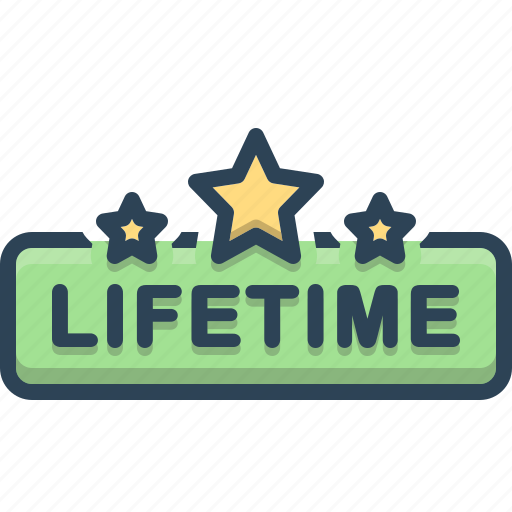Lifetime, badge, label icon - Download on Iconfinder