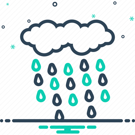 Downpour, drizzle, precipitation, rain, raindrops, rainfall, weather icon - Download on Iconfinder