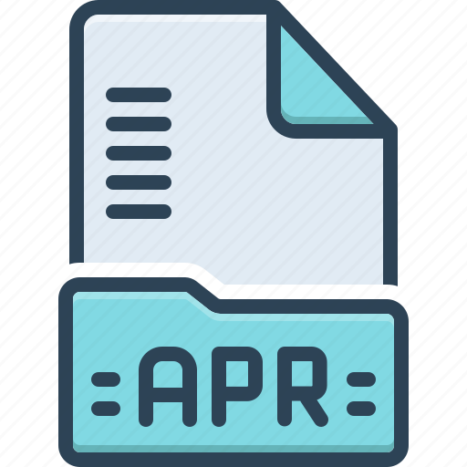 Apr, document, annual, percentage, rate, economic, banking icon - Download on Iconfinder
