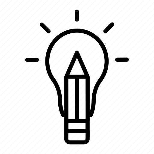 Bulb, creative, creativity, idea, light, pencil icon - Download on Iconfinder