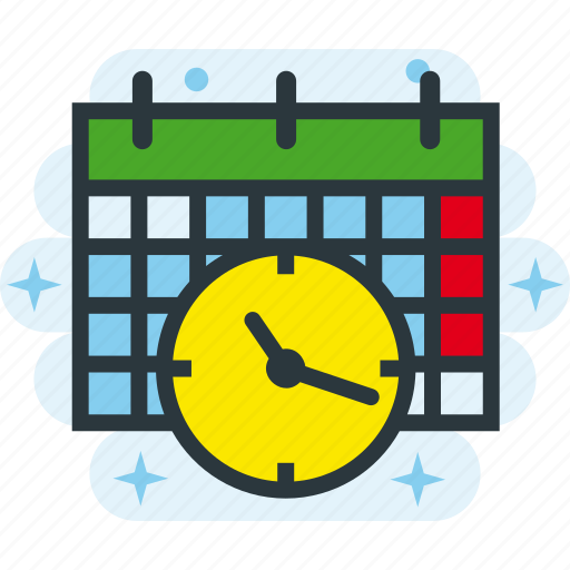 Calendar, clock, event, gantt, planning, schedule, time icon - Download on Iconfinder