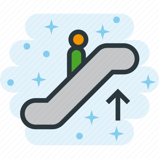 Electric, scalator, staircase, stairs, stairway, up, upstairs icon - Download on Iconfinder