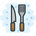 cooking, kitchen, knife, spatula