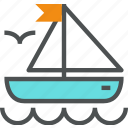 boat, sailboat, sailing, sea, transport