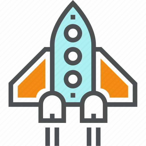Airplane, flight, launch, rocket, space, start up icon - Download on Iconfinder