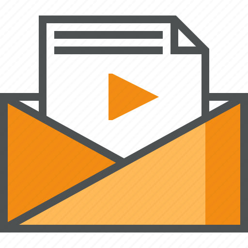 Communication, envelope, mail, message, video, video mail icon - Download on Iconfinder