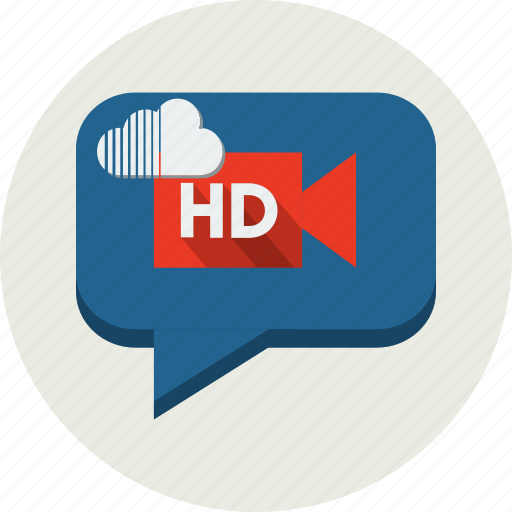 App, bubble, camera, cinema, cloud, film, hd icon - Download on Iconfinder