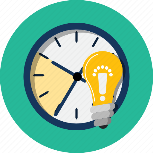 Alert, glass, hour, ideea, light bulb, saving, time icon - Download on Iconfinder