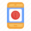 mobile alert, error alert, error notification, smartphone, smart mobile