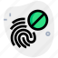 fingerprint, forbidden, mobile, restricted 