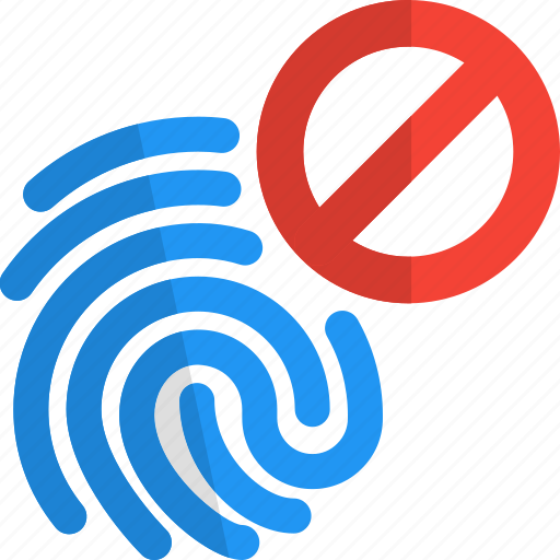 Fingerprint, mobile, restricted, banned icon - Download on Iconfinder