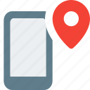 mobile, pin, action, location