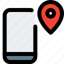 mobile, pin, action, location