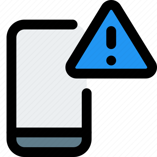 Mobile, warning, alert, caution icon - Download on Iconfinder