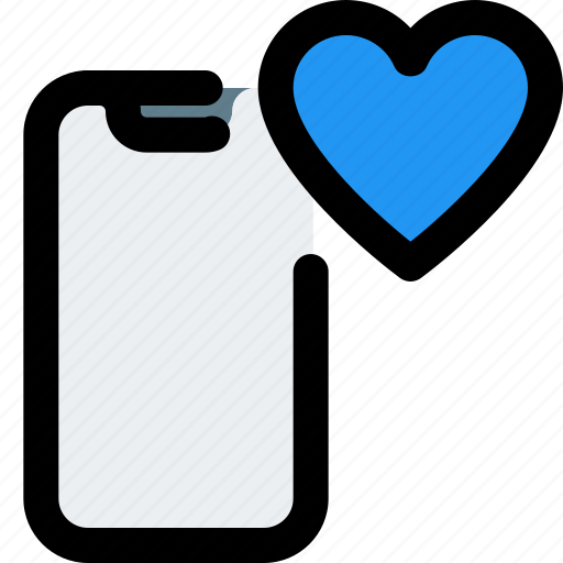 Smartphone, heart, mobile, action icon - Download on Iconfinder