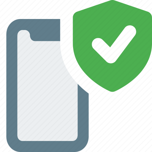 Smartphone, shield, mobile, tick mark icon - Download on Iconfinder