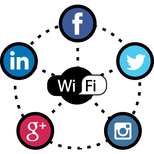 Facebook, hotspot, marketing, social, social media, twitter, wifi icon - Free download