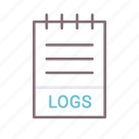 logs, mobile, notepad
