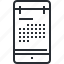 applications, calendar, date, mobile, pixel icon, thin line, time 