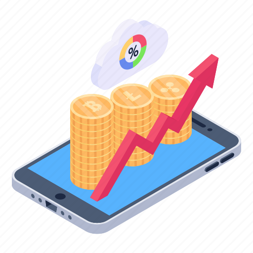 Business app, online financial growth, online business growth, financial infographic, cloud business illustration - Download on Iconfinder
