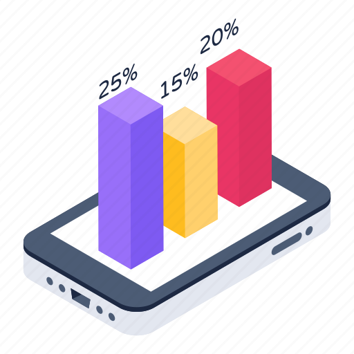 Bar chart, online analytics, mobile infographic, online statistics, mobile statistics illustration - Download on Iconfinder