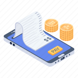 mobile bill, online bank statement, online financial bill, online invoice, mobile receipt 