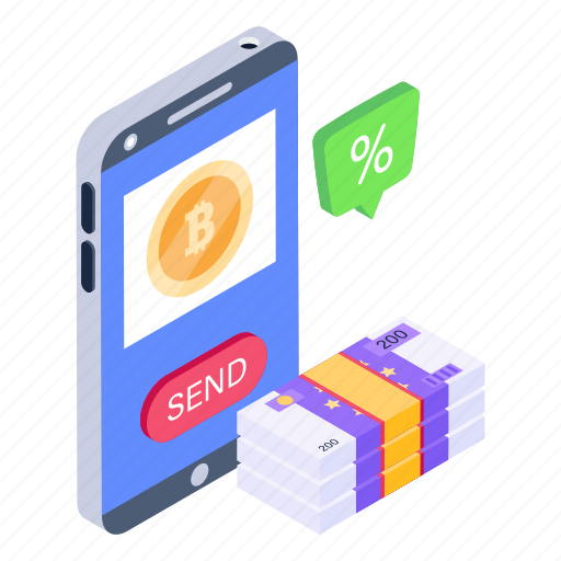 Mobile money, online money, banking app, send money online, financial app illustration - Download on Iconfinder