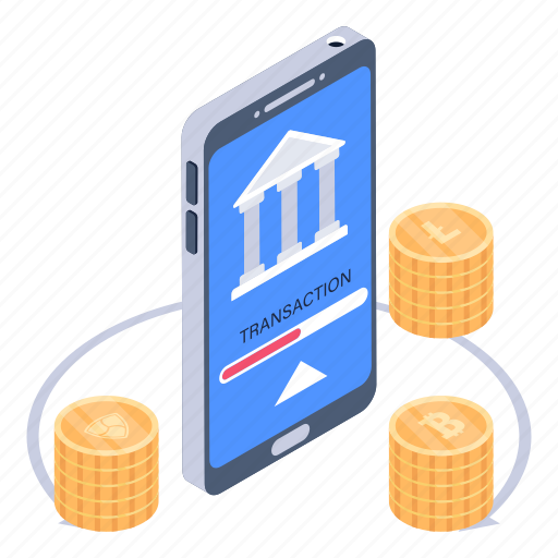 Online money transfer, online bank transfer, banking app, digital banking, internet banking illustration - Download on Iconfinder