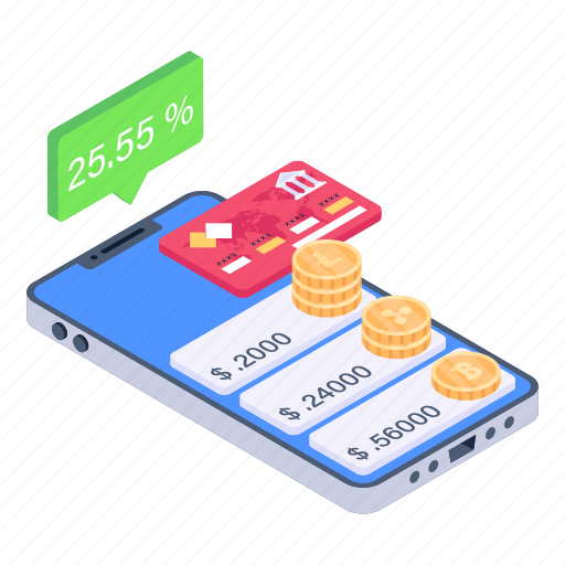 Bank app, online banking, mobile financial app, business app, online business illustration - Download on Iconfinder
