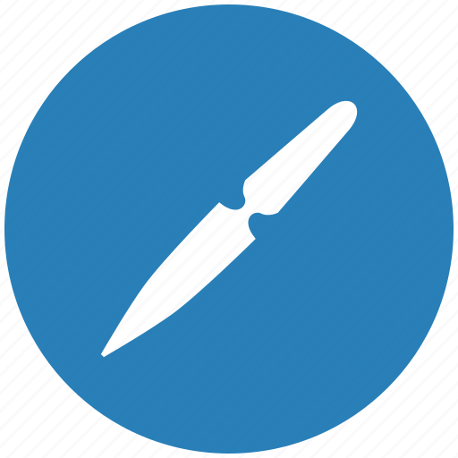 Blade, blue, knife, round, sword, weapon icon - Download on Iconfinder