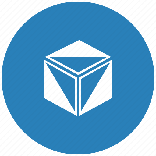 Blue, box, cube, figure, model, round icon - Download on Iconfinder