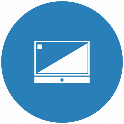 Blue, expensive, monitor, round, set, tv icon - Download on Iconfinder
