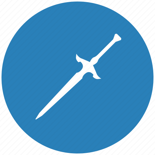 Blade, blue, knife, round, sword, weapon icon - Download on Iconfinder