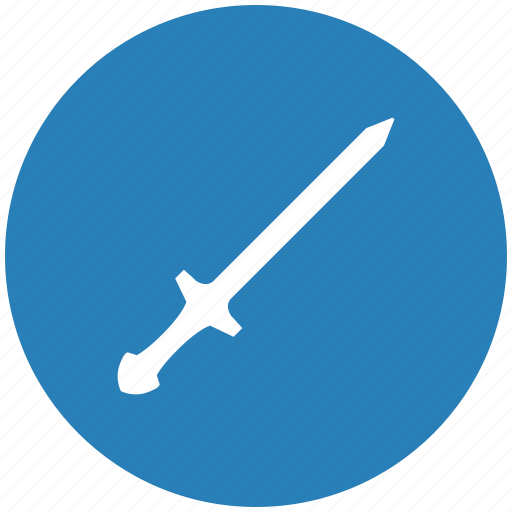 Blade, blue, cold, round, sword, weapon icon - Download on Iconfinder