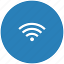 blue, connect, internet, round, wifi