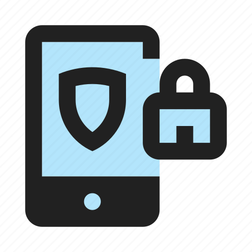 Cellphone, device, lock, mobile, protection, security, shield icon - Download on Iconfinder