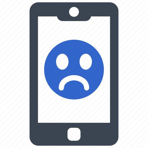 Negative, emoji, reaction, mobile, phone, smart phone icon - Download on Iconfinder