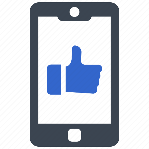 Like, feedback, review, thumbs up, mobile, phone, smart phone icon - Download on Iconfinder