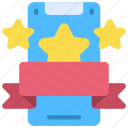 stars, ribbon, mobile, award, reward