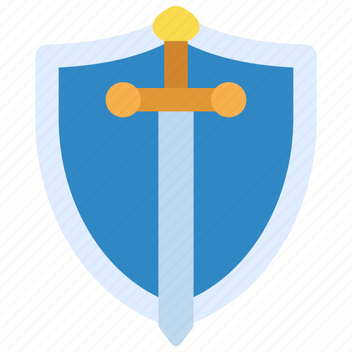 Sword, and, shield, weapons, war, fighting icon - Download on Iconfinder