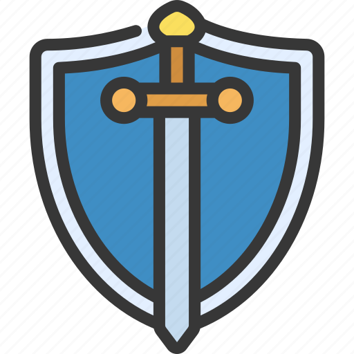 Sword, and, shield, weapons, war, fighting icon - Download on Iconfinder