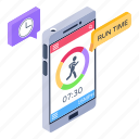 running app, fitness app, online fitness tracker, gym app, online run time 