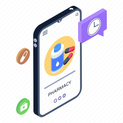 Medical app, medicine time, healthcare app, dose time, medicine timer illustration - Download on Iconfinder