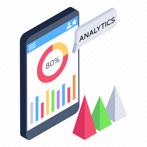 Online analytics, digital analytics, mobile statistics, online infographics, mobile descriptive data illustration - Download on Iconfinder
