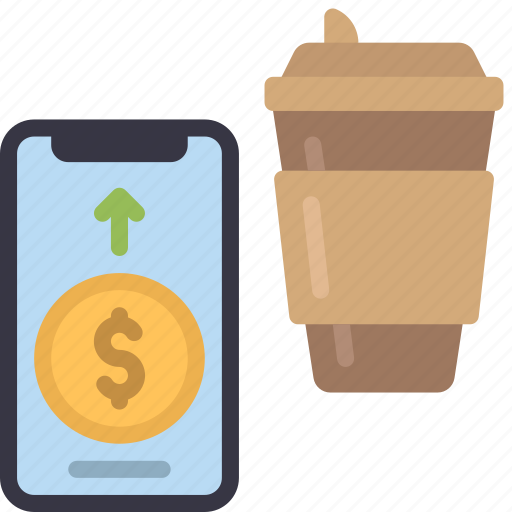 Buy, coffee, with, phone, cell, iphone, device icon - Download on Iconfinder