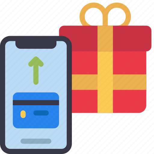 Buy, gift, with, mobile, cell, iphone, device icon - Download on Iconfinder