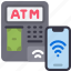 contactless, atm, cell, iphone, device, transaction, machine 