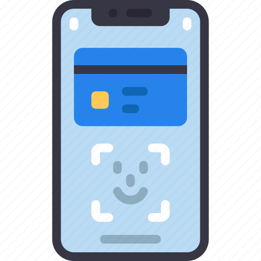 Facial, recognition, payments, cell, iphone, device, face icon - Download on Iconfinder