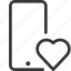cellphone, heart, love, mobile, phone, smartphone, tablet 